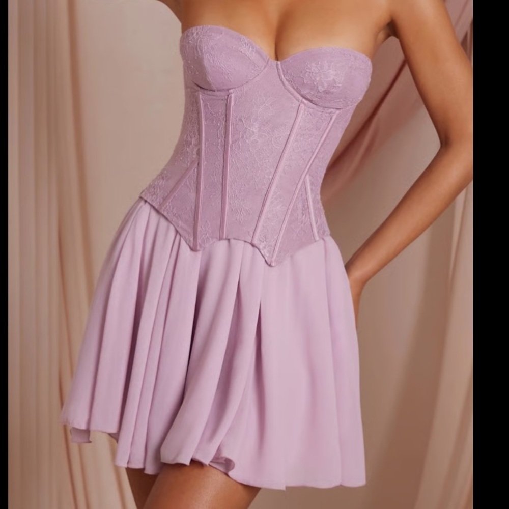 Oh Polly Lavender Mini Dress